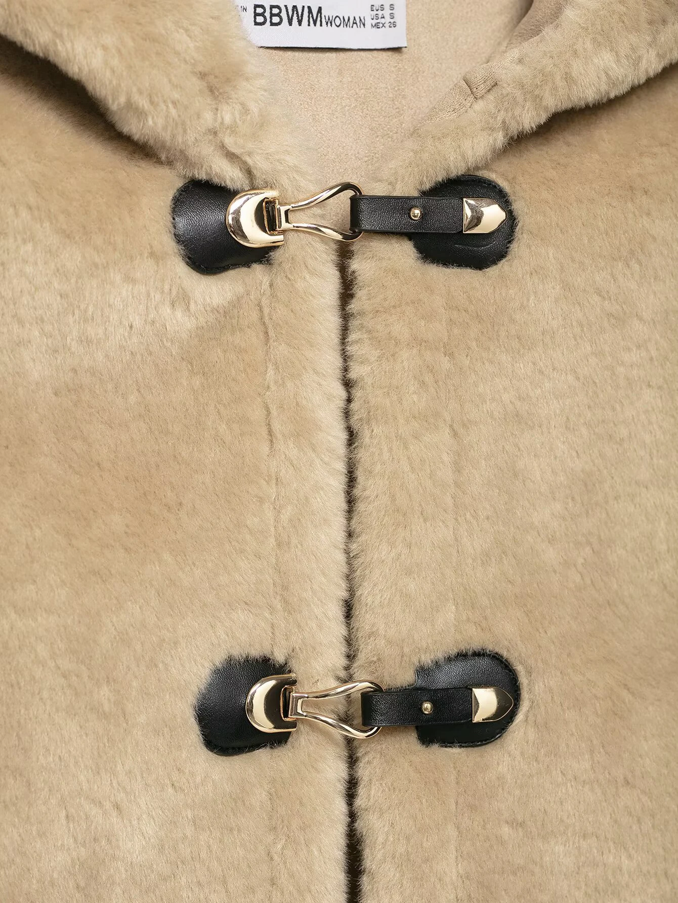 DEEABAE الخريف منتج جديد المرأة قصيرة مقنعين حبل مشبك الديكور الصوف سترة الفراء سترة