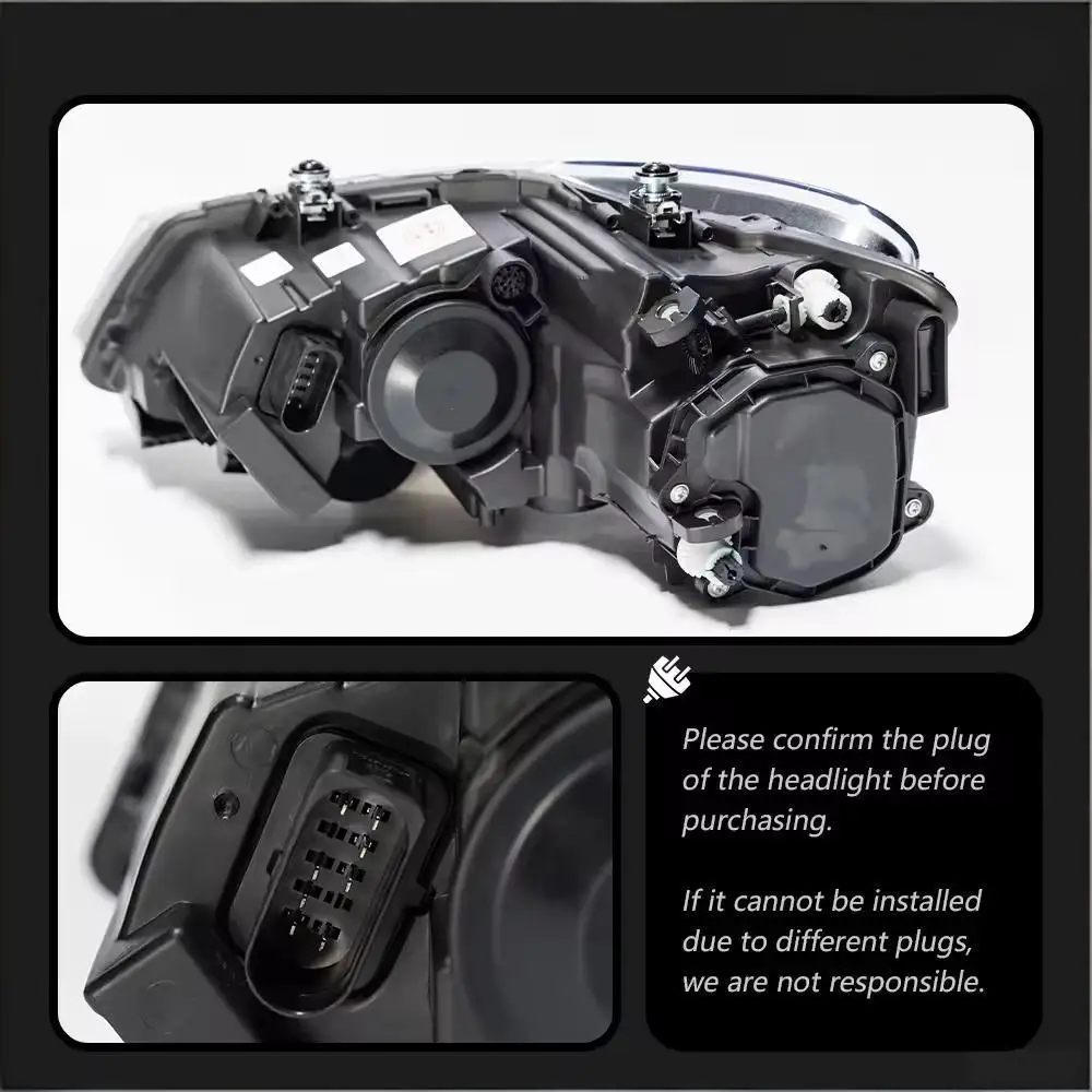 11-18 for Polo Headlight Assembly 24V 55W Modified 23 Model Upgrade LED Turn Signals Daytime Running Lights