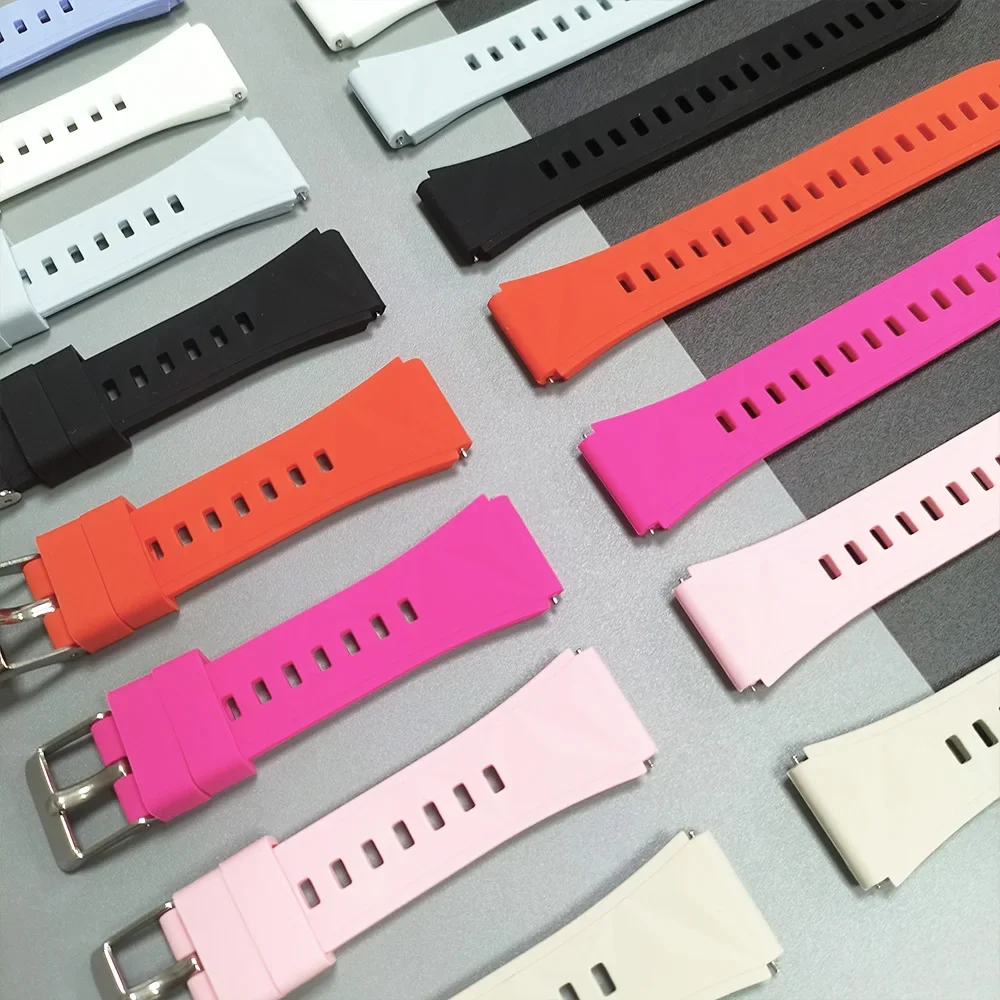 ซิลิโคน 18 มม.สําหรับนาฬิกาHUAWEI GT 5 Pro 42 มม./GT5 GT4 41 มม.สําหรับGarmin Forerunner 265S 255Sสร้อยข้อมือกีฬาWatchband