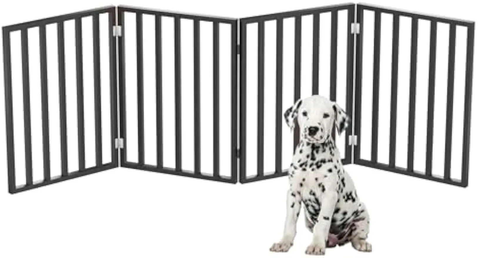 

4-панельные складные деревянные ворота для лестниц, прихожей, дверных проемов — 72x24 дюйма, отдельно стоящий домашний забор для собак
