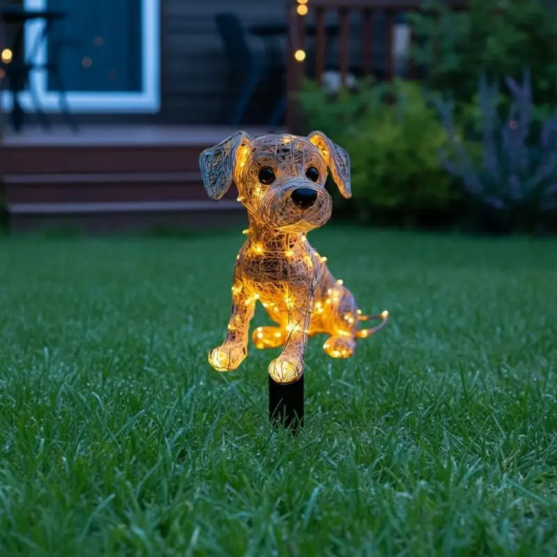 2D Flat Neon Color Cat Garden Stake Garden And Flowerbed Decor Animal Yard Decor - view 3