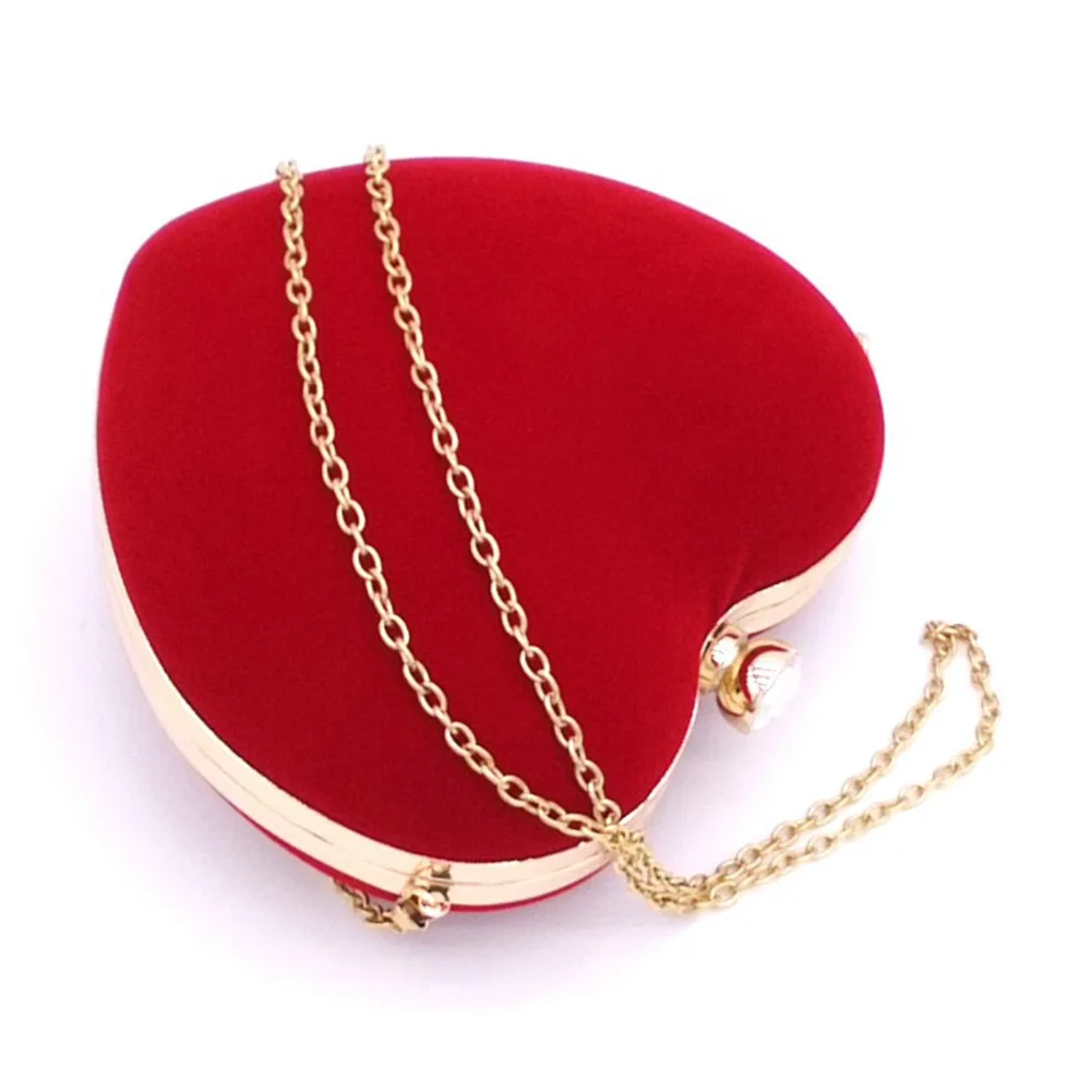 Heart Shaped Diamonds Women Women\'s Bag 2022 Trend Evening Bags Chain Shoulder Purse Day Clutches Evening Bags For Party Wedding