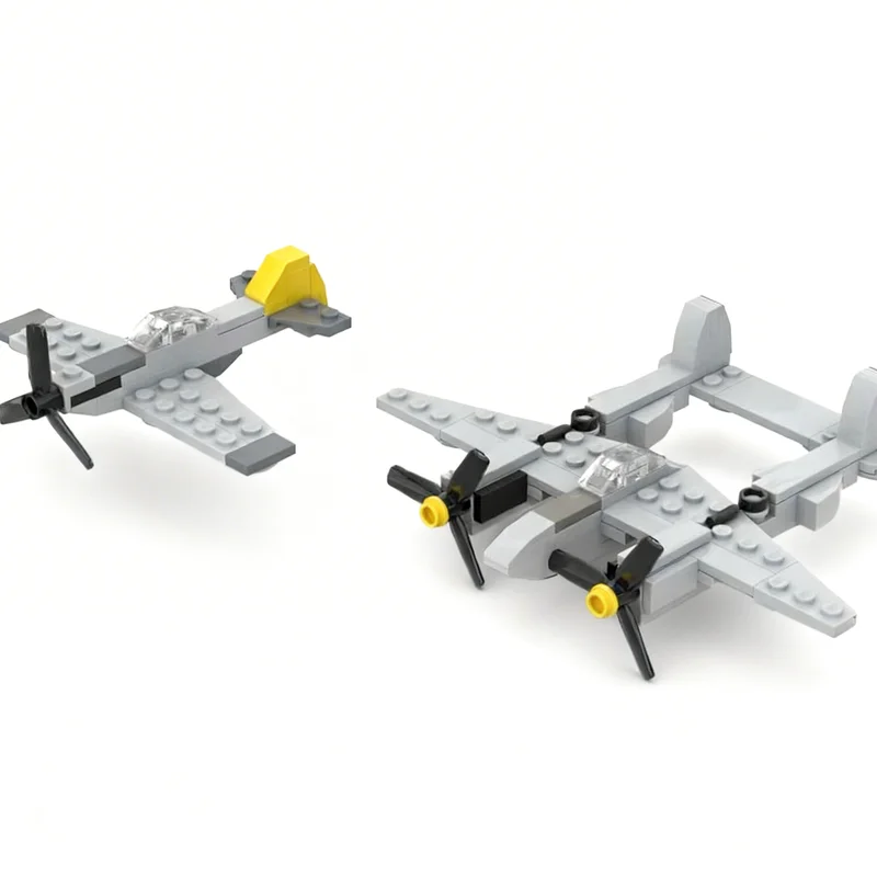 130pcs MOC P 38 Lightning 51 Mustang 1 110 Other Building Blocks Model Set Creative Build Collectible XL Toy Gift For Builders