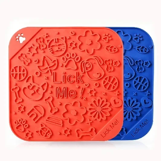 New Design Pet Supplies Accessories Silicone 20*20 Cm Dog Lick Mats Dogs Pets Custom With Suction Cups tools