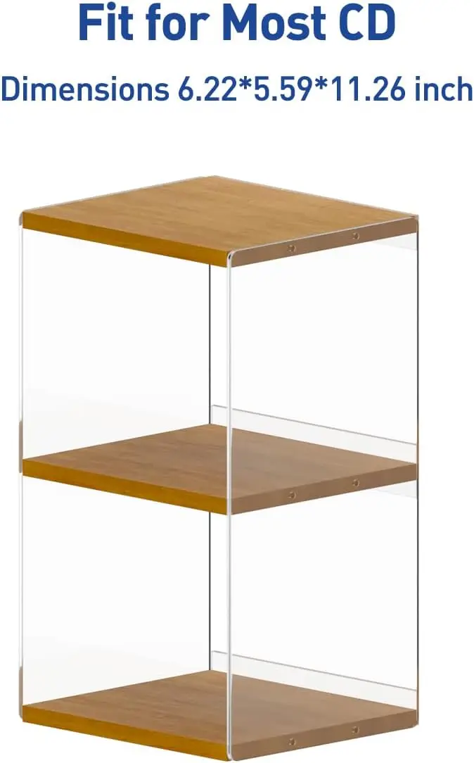 Immagine 3: Organizer da scrivania porta CD in MDF color noce retrò