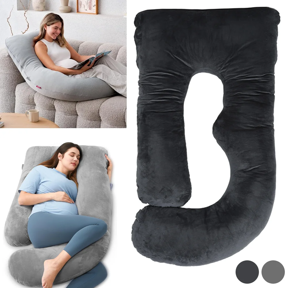 G Shaped Full Body Pregnancy Pillow with Removable Cover