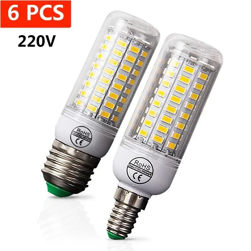 6 PCS / Lot LED Bulb E27 LED Light Bulb 220V LED Lamp Warm White Cold White E14 for Living Room