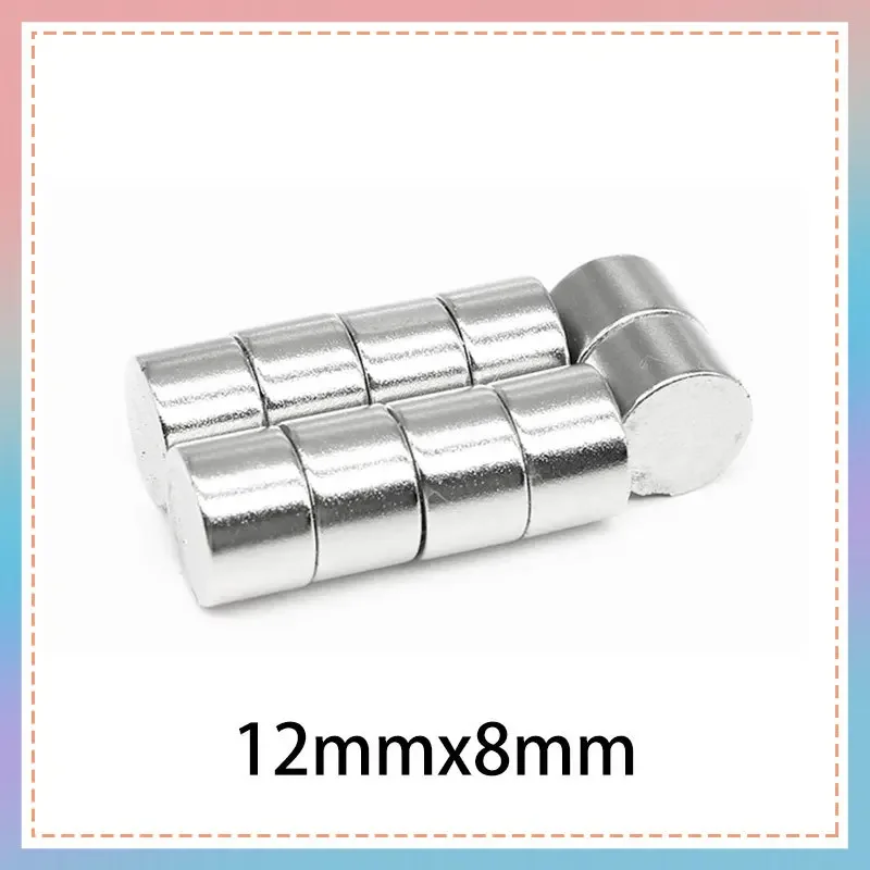 12x8 Round Rare Earth Magnet 12mm X 8mm Neodymium Magnet strong 12x8mm Disc Permanent NdFeB Magnet 12*8 mm