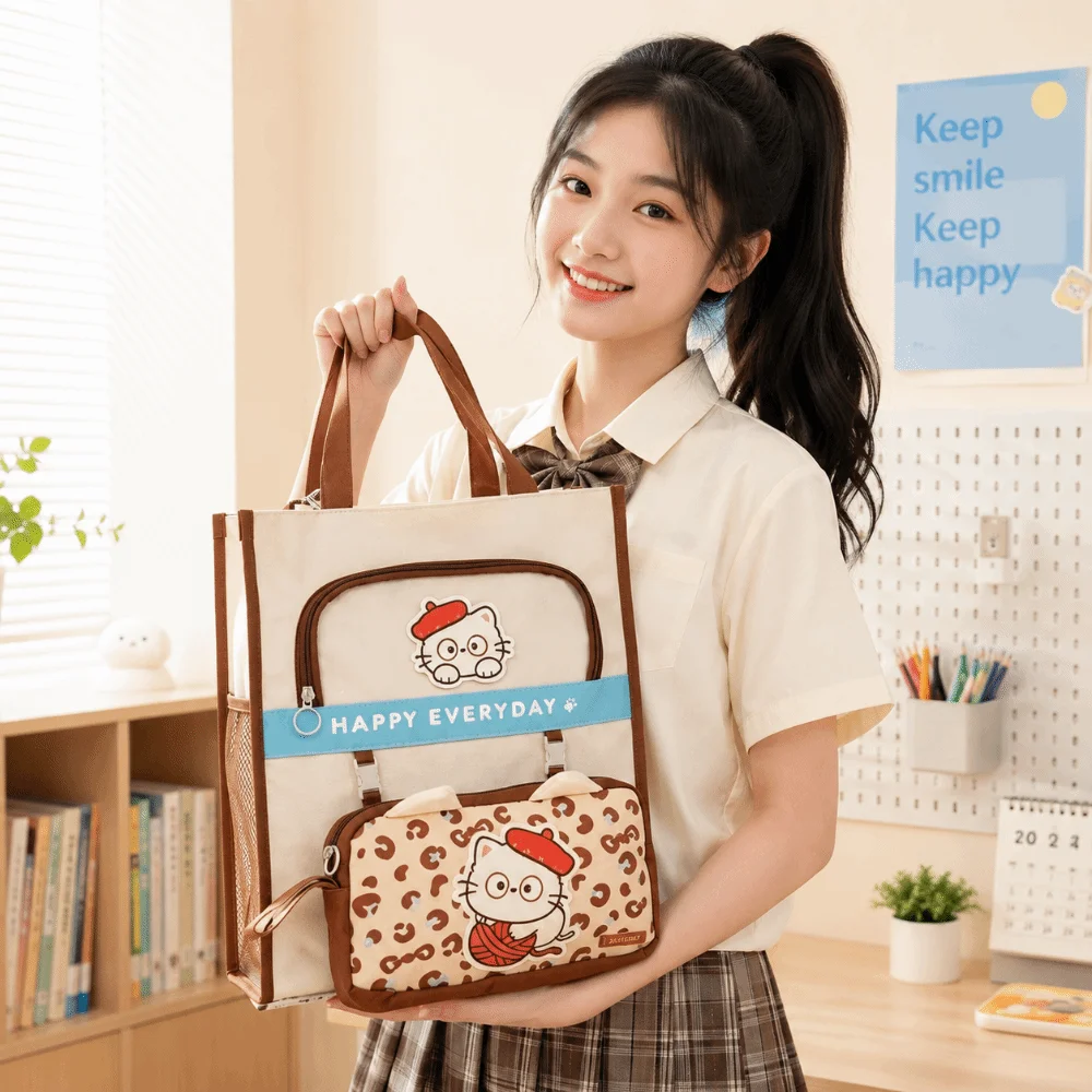 Pencil Case Large - Kawaii Cute Animals Tote School Bag