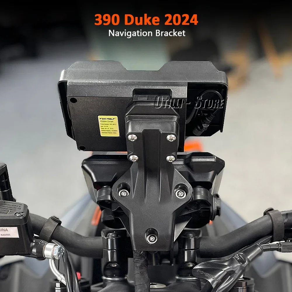 Motorcycle Accessories Black 390Duke 390DUKE 2024 For 390 Duek 390 DUKE GPS Navigation Holder Mount Phone Bracket