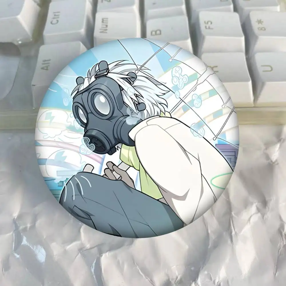 1pc Clear Game D-DRAMAtical Murder Cartoon Style Badge Brooches On Backpack Decoration Round Enamel Pins For Accessorys - view 6