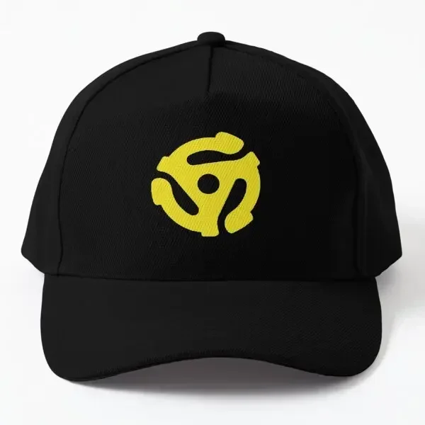 

Classic Yellow 45 Vinyl Record Single Ad Baseball Cap Hat Bonnet Casquette Casual Fish Sun Solid Color Summer Spring Boys