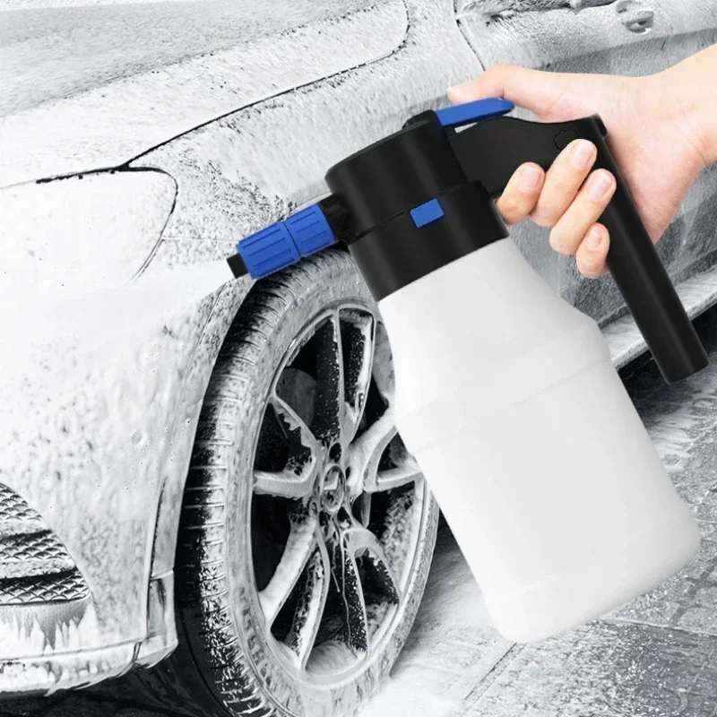 1.5L Electric Foam Sprayer Car Wash Endurance 30min Foam Lance Watering Can Acid Alkali Corrosion Resistant Foam Cleaner