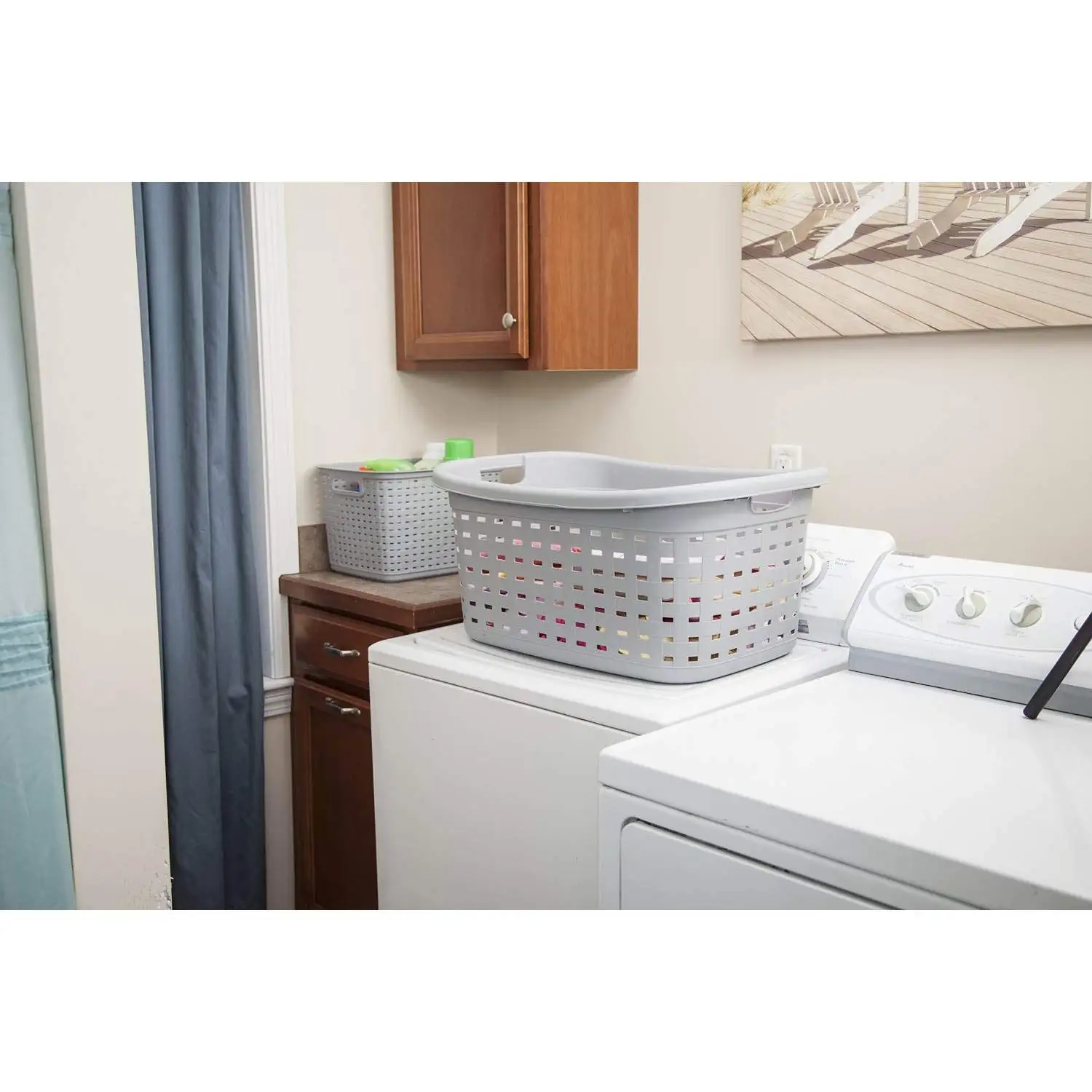12 Pack Woven Storage Baskets, Short Decorative Organizer Bins for Laundry, Clothes, Shelves, Closets, Pantry and Living Room