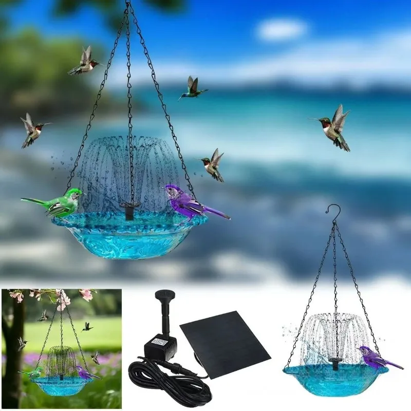 

1pcs Hanging Bird Bath Feeder Tray Wildlife Feeder Plate Water Bowl for Garden Outdoor Feeder and Drinking Decoration Ornament