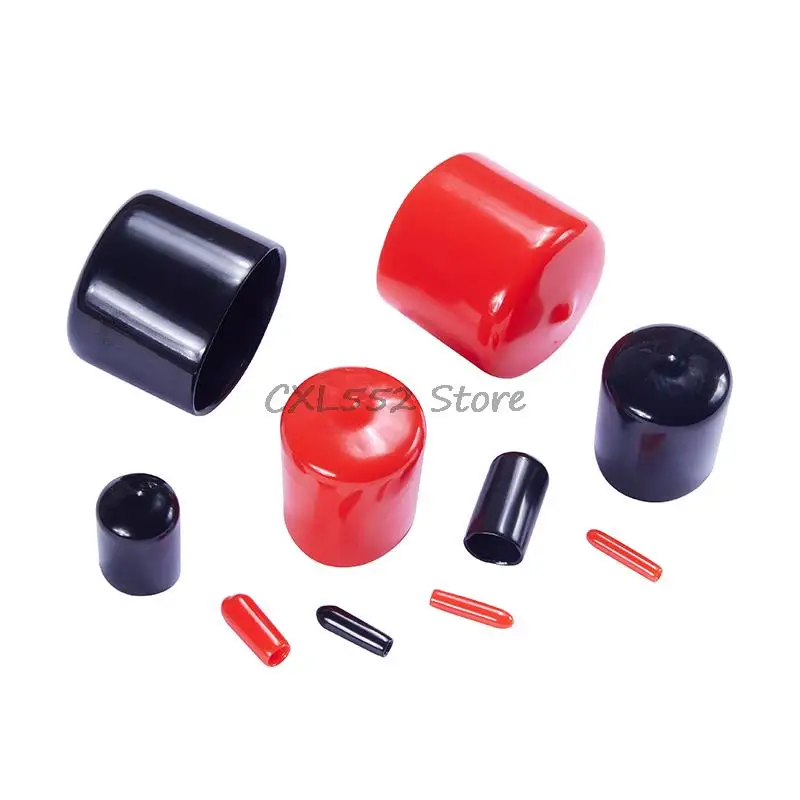 50Pcs 24/25/26/27/28/29/30/31/32/33/34/35/36/37/38~47mm Inner Dia PVC BoltCable Pipe Slip Cap End Cover Fitting Red Black