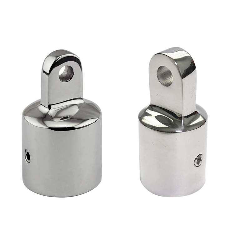 

Single Screw 316 Stainless Steel Eye End Cap Bimini Top Hardware Marine Boat Yacht External Eye End Canopy Tube End