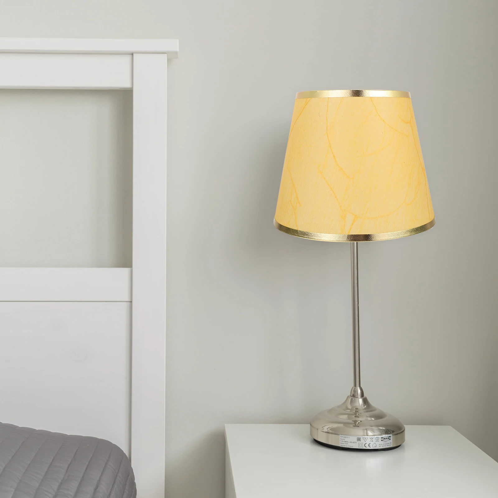 

Нежный абажур, настольный светильник, желтый декоративный пылезащитный светильник для спальни, нежные глаза, домашний офис, простая установка, удаление