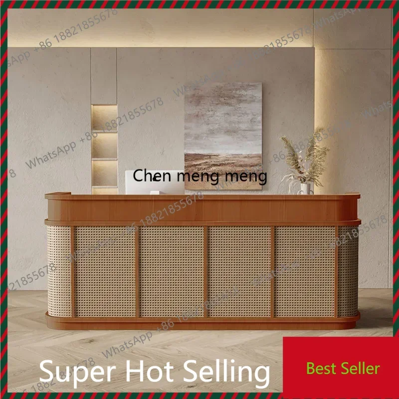 

Homestay Reception Desk Tea Restaurant Desk Cuisine Bar Counter Beauty Salon Health Quiet Breeze Furniture Check Out Cashier