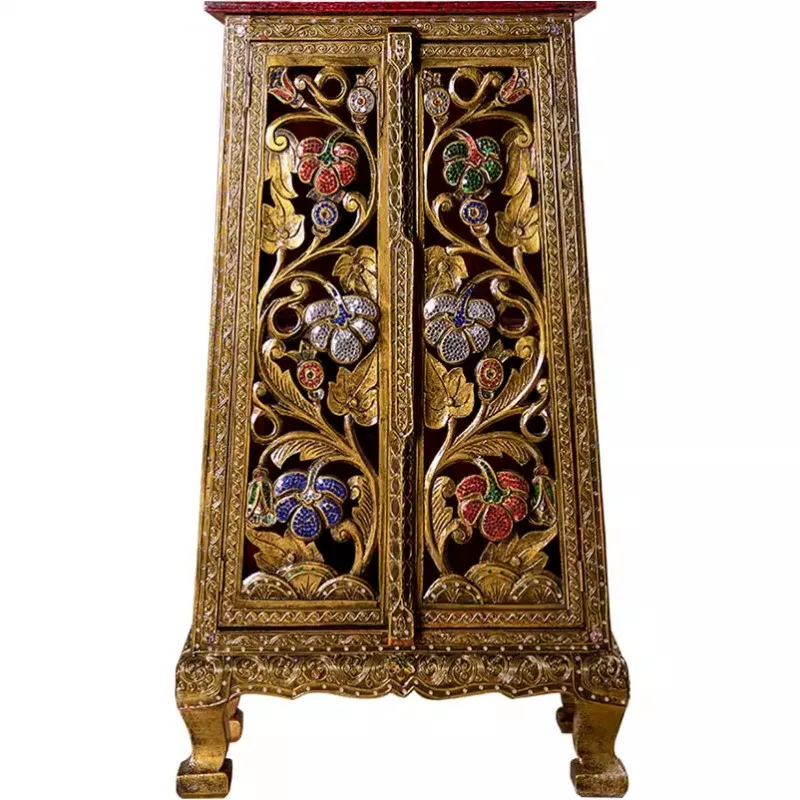 

South East Asia style furniture Thai solid wood foyer cabinet, hallway cabinet, living room dining room decorative cabinet
