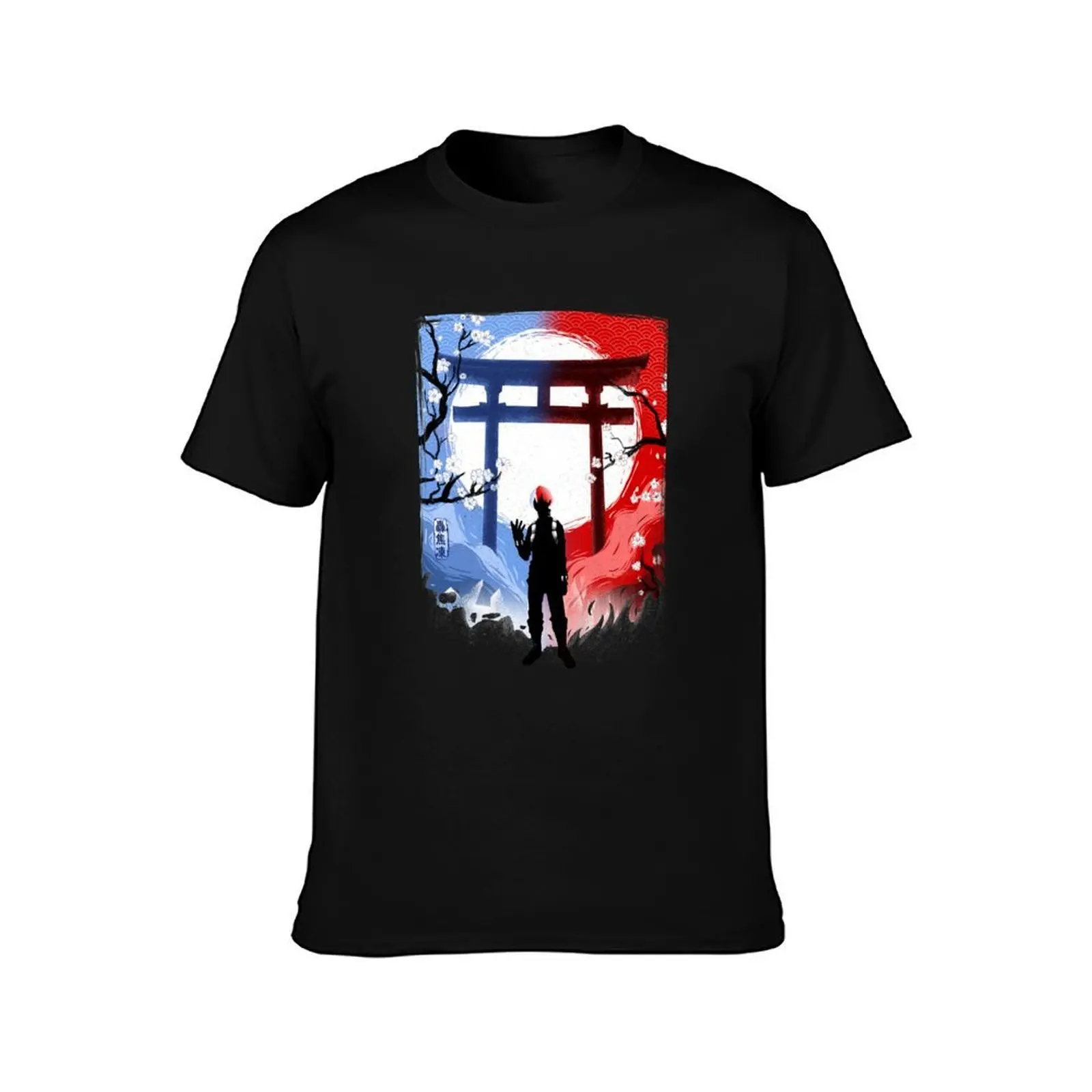 Ice and Fire Temple T-Shirt, Summer Casual Cotton Tee, Oversized Streetwear Tops, Vintage Graphic Print, Loose Fit Short Sleeve
