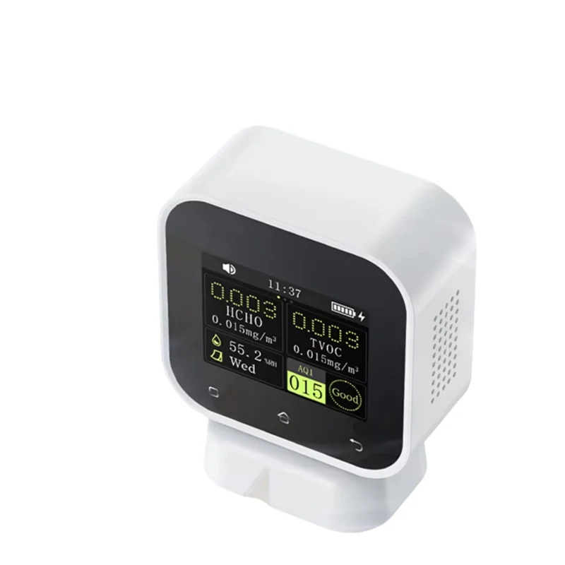 ABJF-4 في 1 مراقبة جودة الهواء كاشف الفورمالديهايد HCHO TVOC HUM AQI جهاز قياس درجة الحرارة