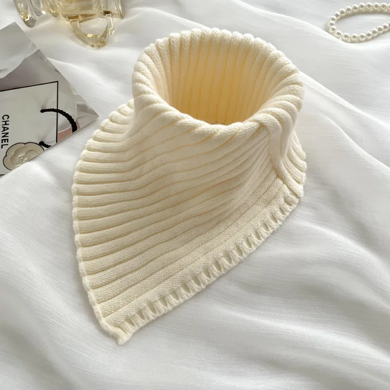 Autumn and Winter New Neck Cover Korean Edition Versatile Solid Color Warm Neck Protection Elastic Knitted High Neck image 4