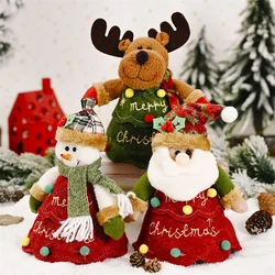 Santa sacks Gift Bags Christmas Apple Candy Gift Bag Christmas Decorations for Home Navidad 2024 Xmas Tree Decor New Year 2024