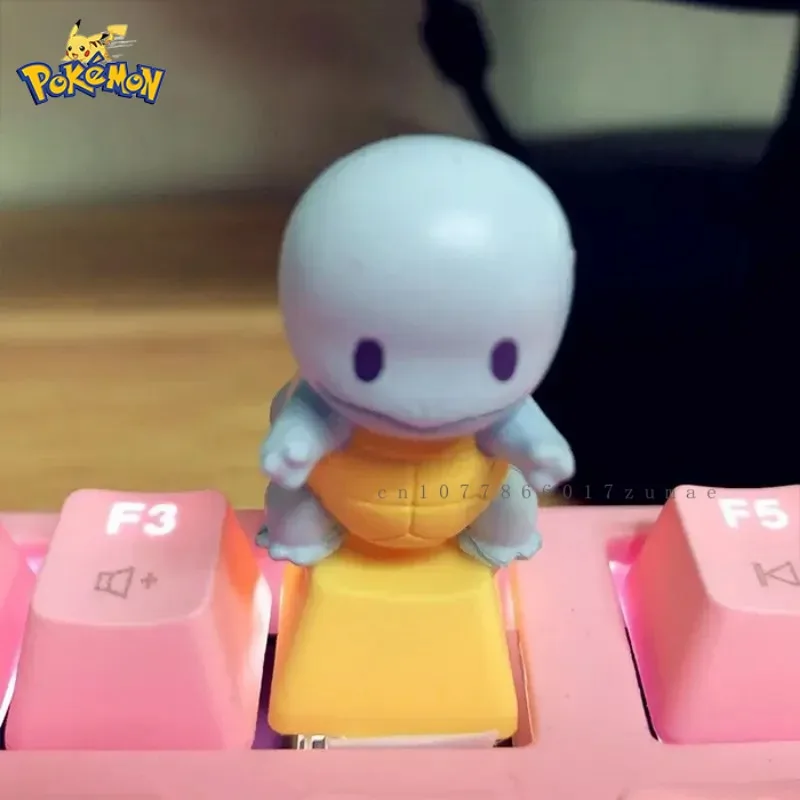 Pokemon Anime Squirtle DIY Keycaps Cute 3D Anime Character Keycaps Mechanical Keyboard Keycaps Cherry MX Axis Personalized Gifts