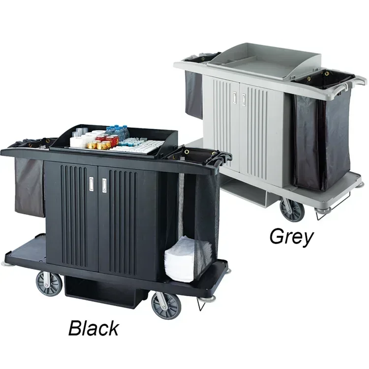 hot saleCommercial Industrial Hospital Hotel Plastic Janitorial Tools Janitor Cart Cleaning Trolley Cleaning Supply