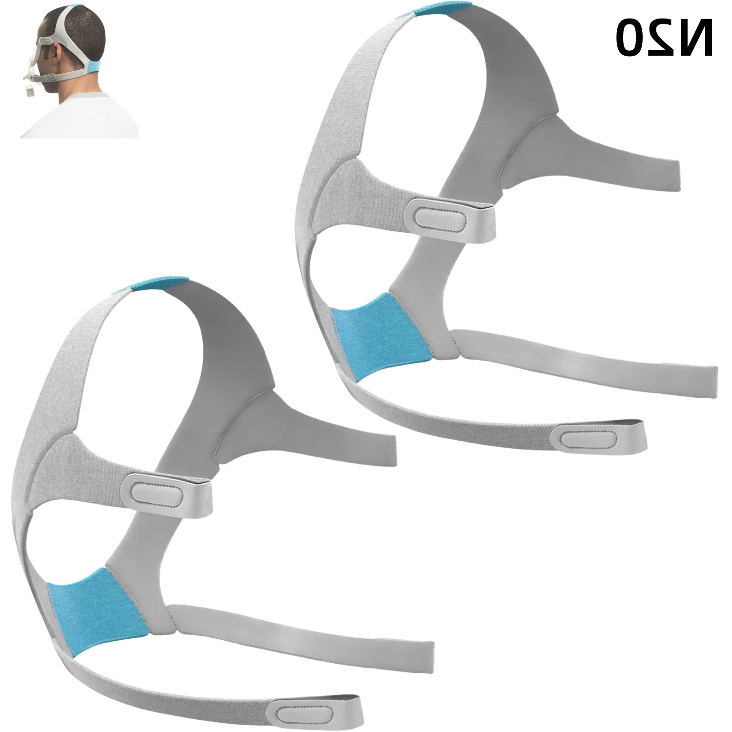 

2Pcs Headgear for AirFit N20/AirTouch N20, Soft Comfortable Unisex CPAP Replacement Headgear Strap (Without Mask)