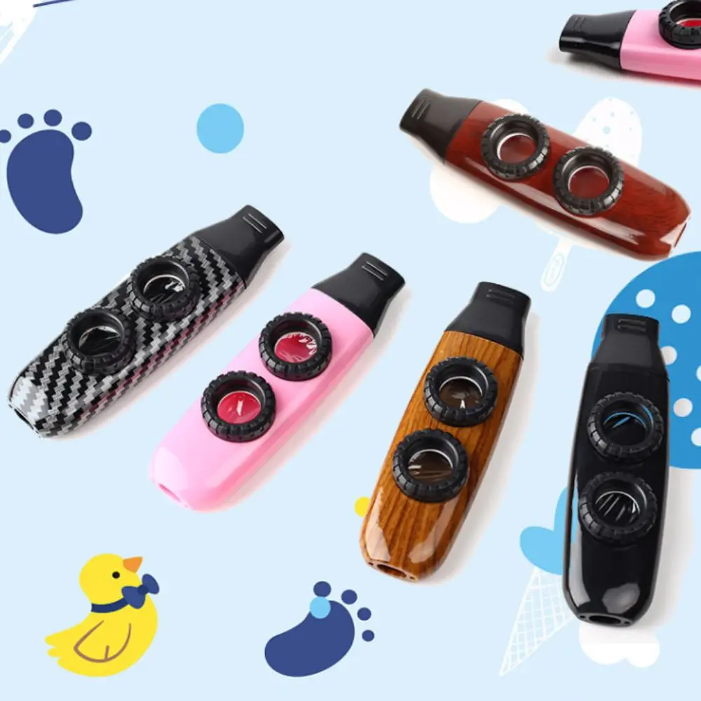 Double Hole Design Kazoo Instrument Multi Colors Wear-resistant Colored Kazoos Learn Easily Detachable ABS Kazoo Instrument