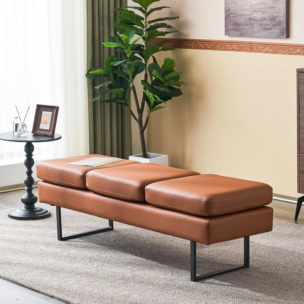 Banco de sala de espera para salón, banco de recepción, asientos de silla de oficina, conferencia de muebles de vestíbulo de invitados de cuero sintético