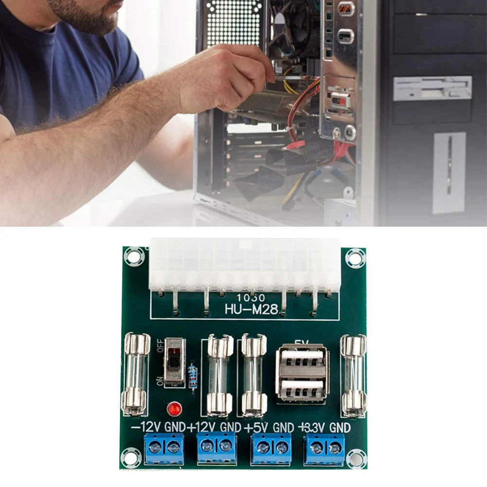 XH-M229 24PIN ATX コンピュータ電源アダプタボードデスクトップコンセントモジュール USB インターフェイス付き