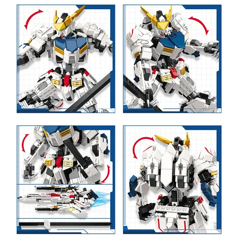 War 2 In 1 Mechanical Warrior Figures Deformation Robot Building Blocks MOC Technical Spacecraft Fighter Weapon Bricks Toys Gift