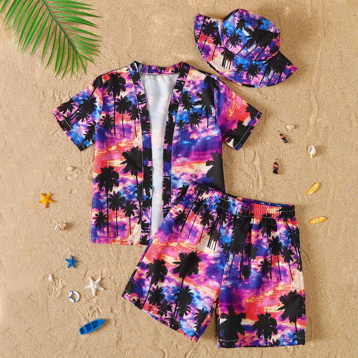 conjunto-casual-de-manga-curta-com-estampa-de-por-do-sol-para-bebes-meninos-roupa-infantil-para-praia-de-verao-com-chapeu