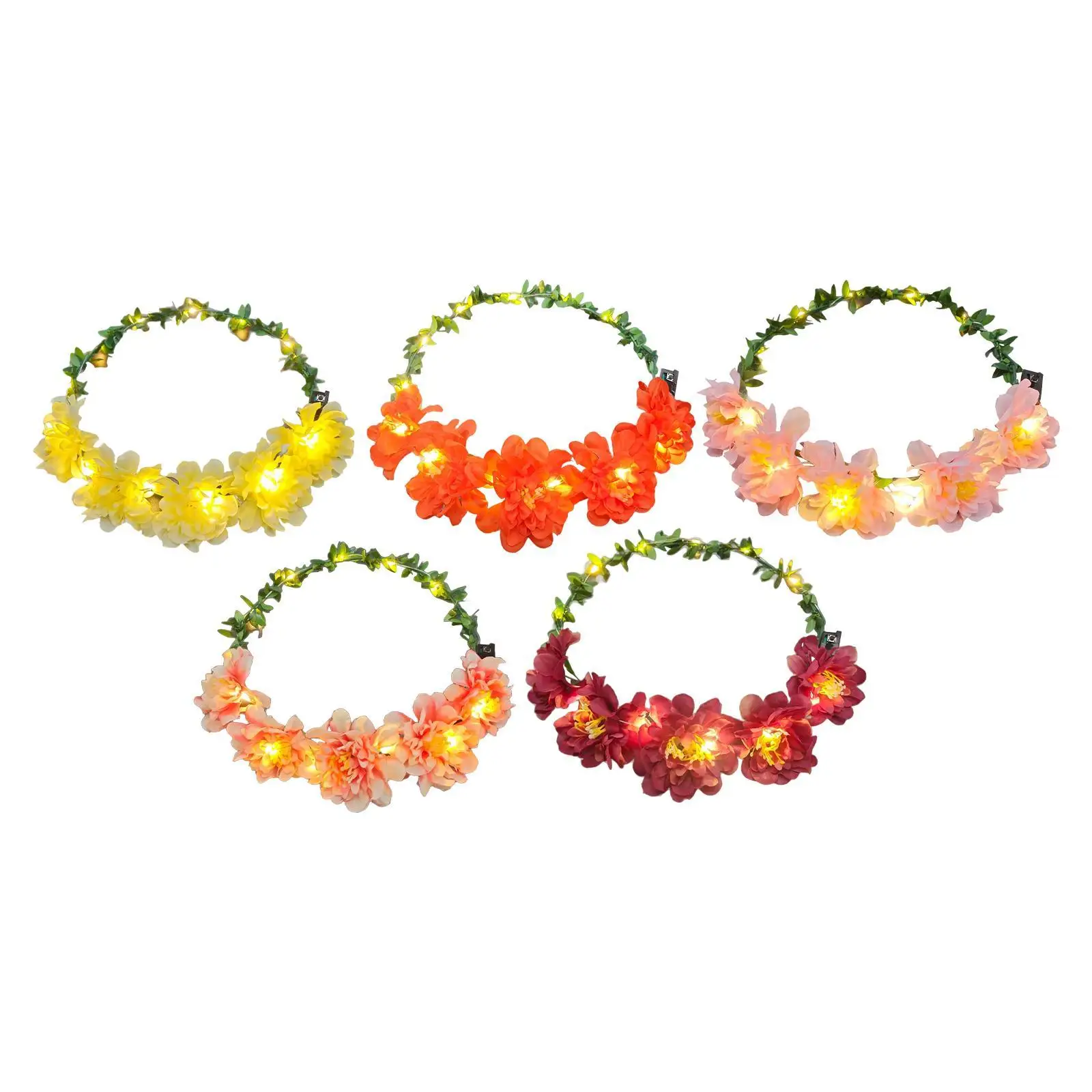 

Flower Crown Girls Chrysanthemum Headwear for Dress up Travel Festival Party