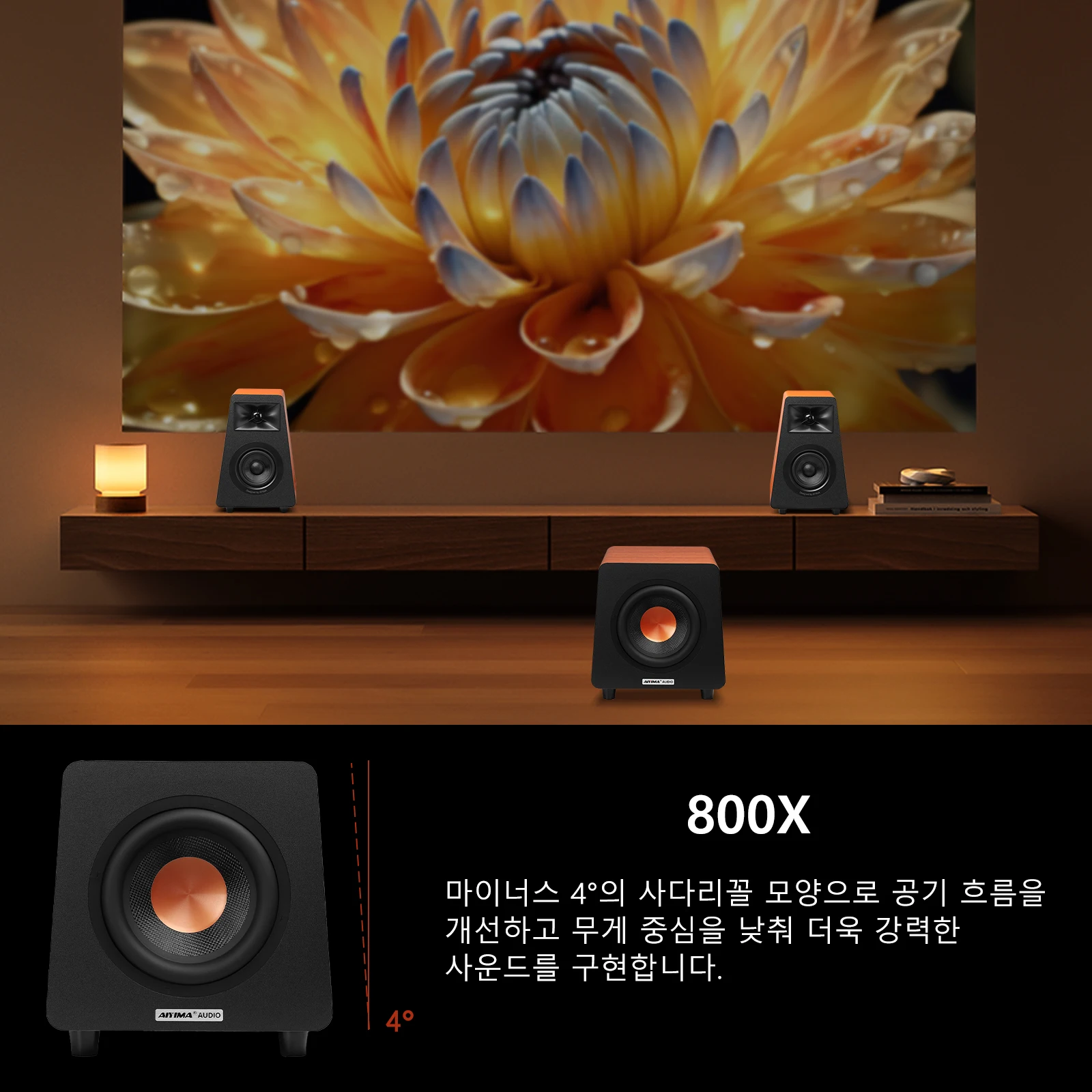 AIYIMA 2.1 Channel Bluetooth Speaker + 800X Subwoofer Hifi Home Sound Theater Wood Speakers Combination DIY Bookshelf Speakers