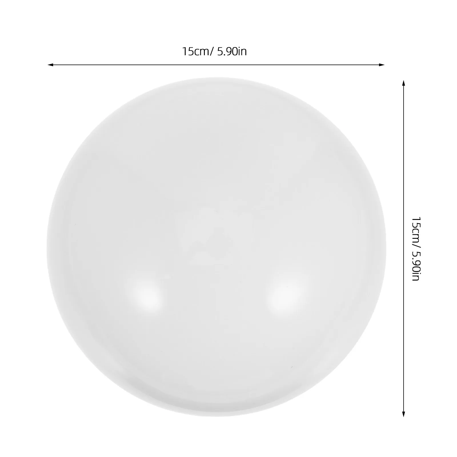 2Pcs Outdoor Globe Lampshade White Spherical Replacement Lamp Shade Modern Pmma Garden Patio Fence Post Courtyard Light Cover