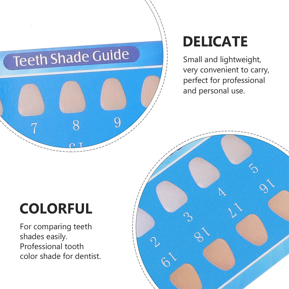 30 Pcs Tooth Color Chart Dental Supplies Teeth Card Supply Bleaching Guide Shade Contrast Tool Oral Care