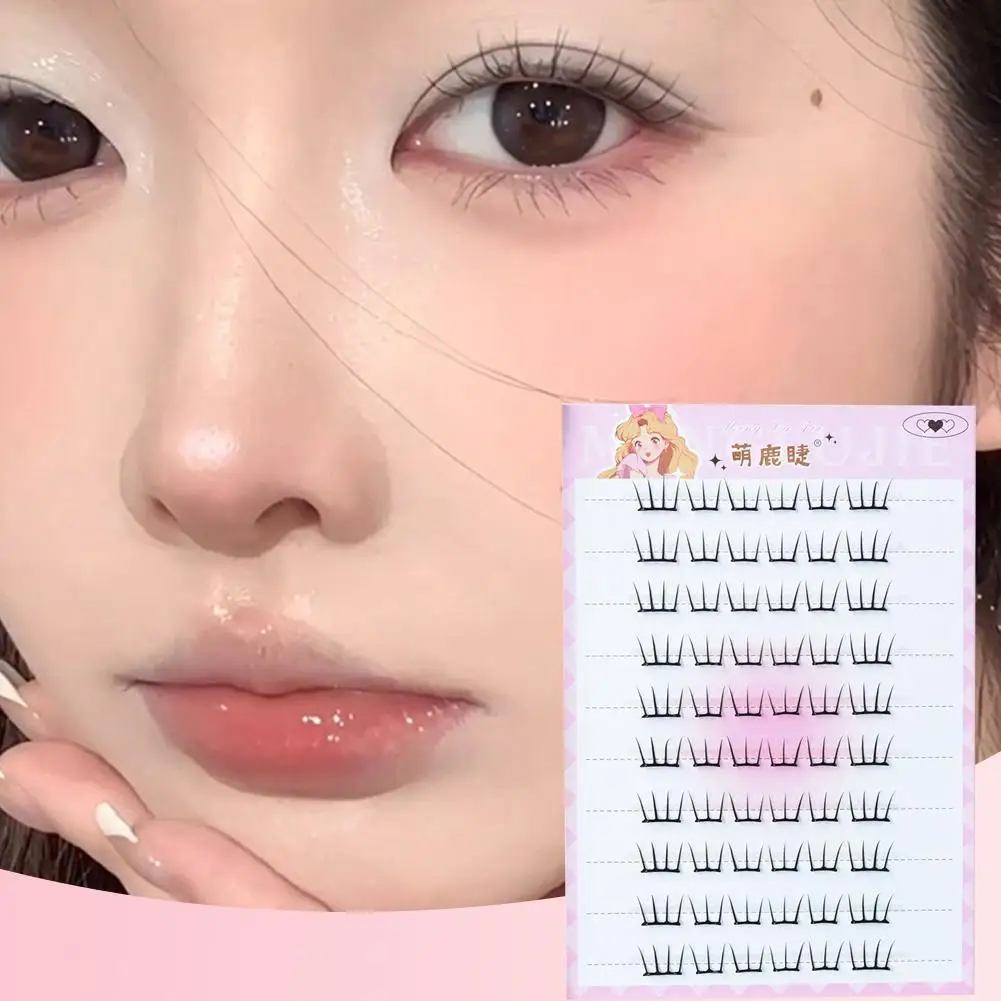 Idol False Eyelashes No- Glue Eyelash Clusters 3D Natural DIY Eyelashes Extension Korean Manga Thin Lash Clusters Makeup Tool