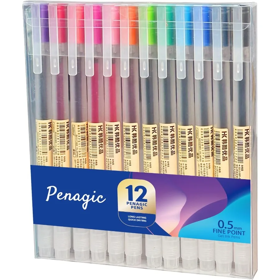 أقلام جل 12 كولو بول نقطة دقيقة 0.5 مللي متر حبر تدوين أقلام للمكتب الياباني الكوري لوازم مكتبية مدرسية متنوعة 12C