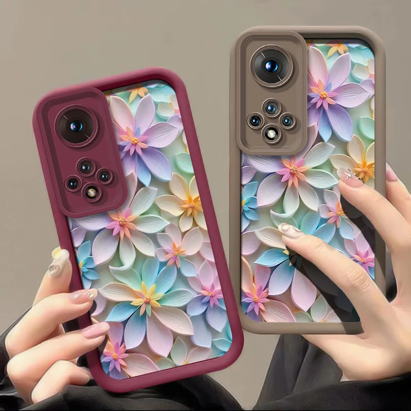 Bright Colorful Flowers Case For Huawei Honor Magic 6 5 Pro 8X 9X Y7A X9 X30 X50I X7 10I Shockproof Soft Silicone Phone Cover