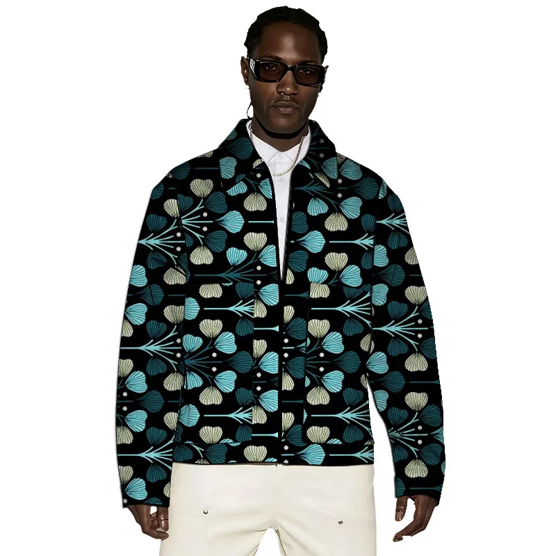 

Оригинальный дизайн: Африканская мода, мужской мини-пиджак с большими карманами, нигерийский принт, куртка с лацканами, мужская униформа, индивидуальный пошив для вечеринок