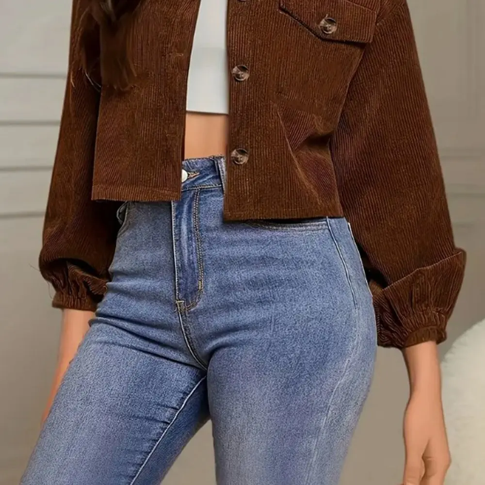 

Женские повседневные осенние куртки 2025 года с длинными рукавами и лацканами, простые эластичные повседневные куртки стандартного кроя