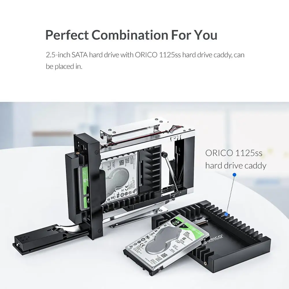 ORICO-Inoxidável Interno Hard Drive Caddy Suporte Adaptador, SATA HDD Mobile Frame, 3,5 "a 2,5"