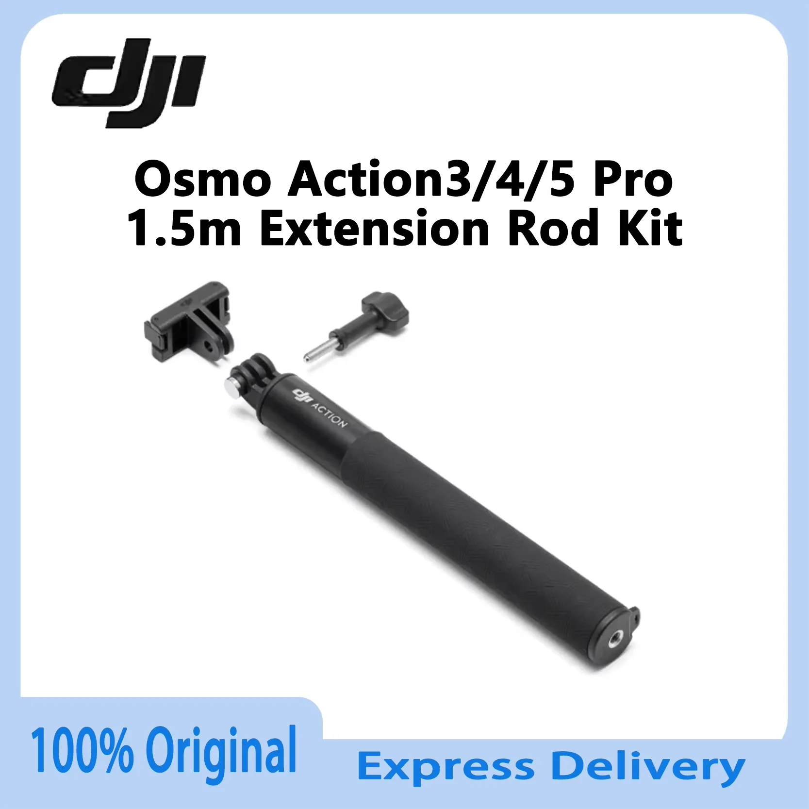 Original DJI Osmo Action 1.5m Extension Rod Kit Portable Handheld Pole Compatible with DJI Osmo Action 5 Pro Action4 Action3