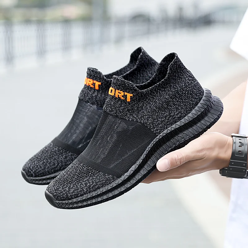 

Summer Men Casual Shoes Breathable Sneaker Soft Sole Lightweight Loafers Outdoor Hiking Couple Mesh Shoes Large Size 36-46