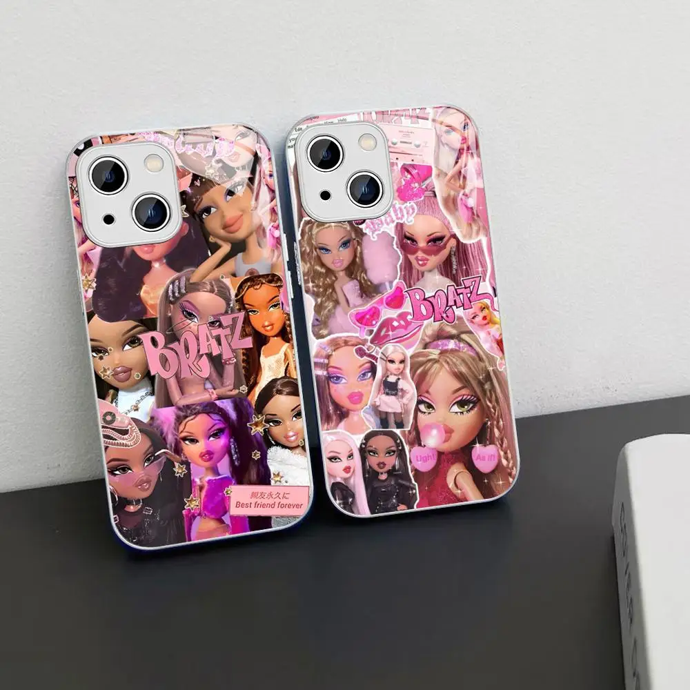 

lovely Doll Bratz Phone Case For iPhone 14 13 12 Mini 11 Pro XS Max X XR 14 Plus Tempered Glass Cover