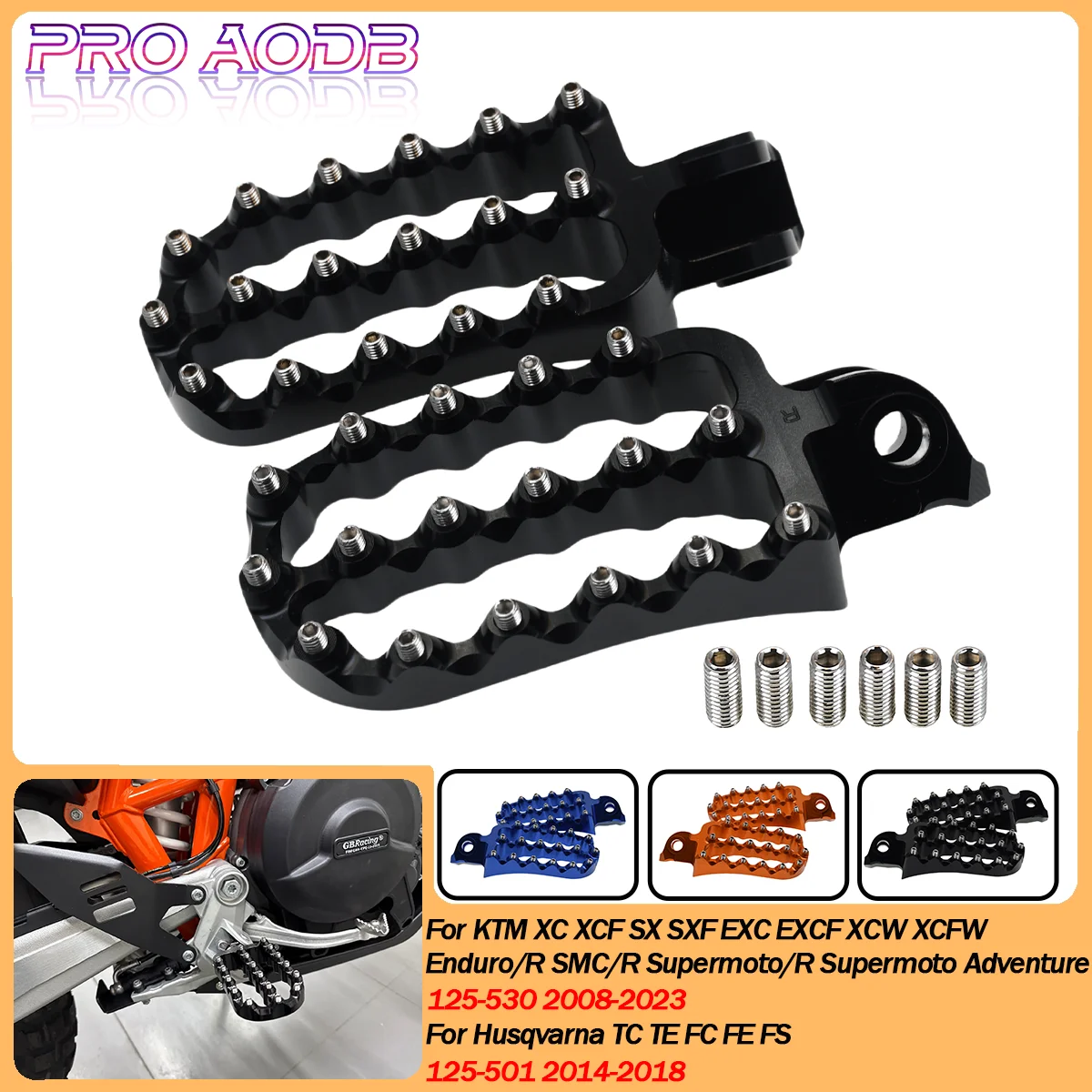 

Enlarged Footrest Footpegs Foot Pegs Rest For Husqvarna 701 Enduro 701 Supermoto 2016-2022 ForKTM 790 Adventure R 890 Adventure
